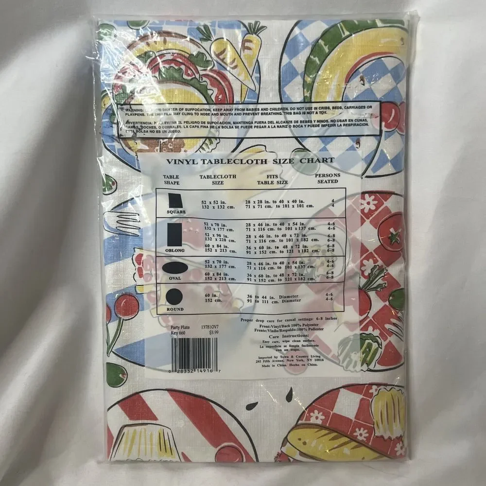 BBQ Vinyl Tablecloth 52x70